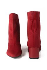 Bota-Dakota-Cano-Medio-Knit-Vermelho