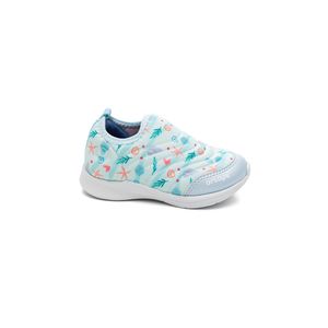 Tênis Ortopé Slip On Infantil Menina Happy Fundo Do Mar 22800102-0014 Azul Claro