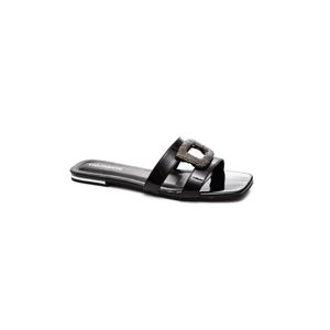 Chinelo Via Marte Rasteira Feminina Bico Quadrado 23-14711-01 Preto