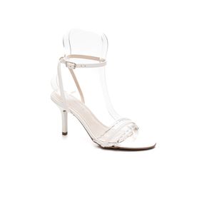 Sandália Via Marte Salto Alto Feminina Bico Arredondado 190-006-01 Branco