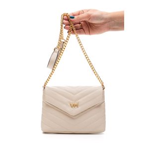 Bolsa Via Marte Tiracolo Feminina Pequena  B2-519-01 Off-White