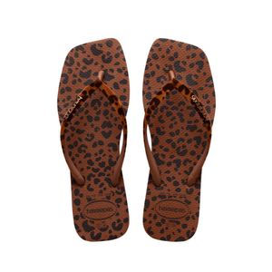 Chinelo Havaianas Slim Square Velvet Feminino Marrom