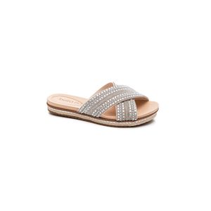 Chinelo Beira Rio Rasteira Feminina Brilhos 8321.1754 Off-White