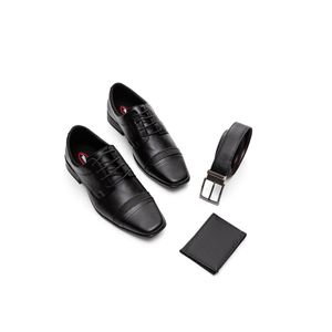 Sapato Social Masculino West Line 15070 Kit 3 Em 1 Preto