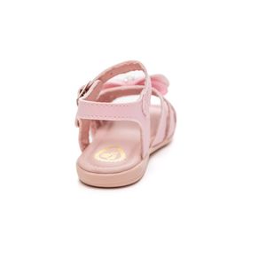 Sandália Doce Pé Rasteira Bebe Menina Napa Com Laço 1063-009 Rosa