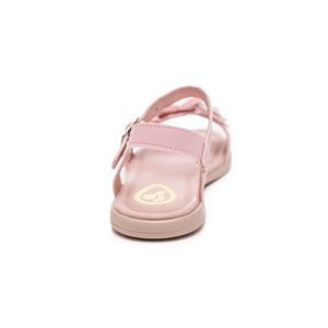 Sandália Doce Pé Rasteira Infantil Menina Napa Com Flor 5045-009 Rosa