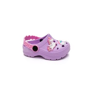 Sandália Lue Lua Babuche Infantil Menina Unicórnio 143000-462 Lilas