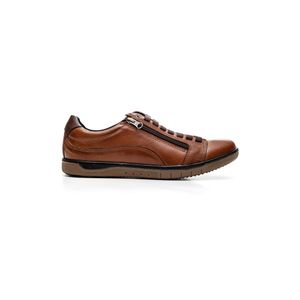 Sapatênis Zapattero Casual Masculino Couro 0404 Castanho