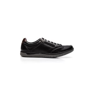Sapatênis Zapattero Comfort Masculino Couro Zíper 0416 Preto