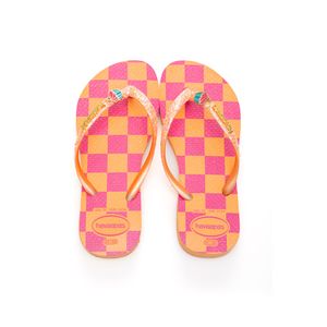 Chinelo Havaianas Infantil Slim Glitter 2 - Infantil Menina Laranja