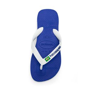 Chinelo Havaianas Brasil Logo Infantil Azul