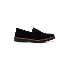 Sapato Mabeco Casual Masculino Em Couro  Camurça 2600 Preto