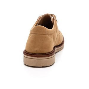 Sapato Mabeco Casual Masculino Em Couro  Camurça 2505 Bege