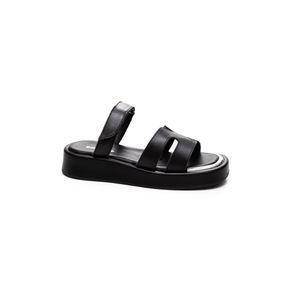 Tamanco Bottero Anabela Feminino Couro 368602 Preto