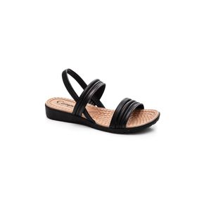 Sandália Campesí Calce Fácil Feminina Palmi Max Cp506-07 Preto