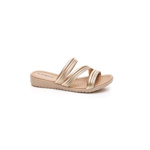 Tamanco Campesí Anabela Feminino Eva Comfort Cp505-01 Ouro