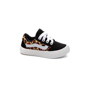Tenis Botinho Casual Infantil Menina Estampa E168 Preto