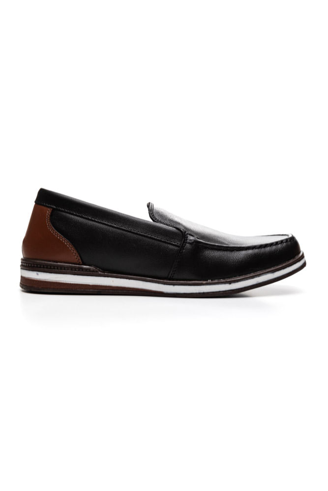 Sapato Mabeco Mocassim Masculino Em Couro 3001 Preto