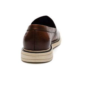 Sapato Loafer Masculino Democrata Metropolitan Bay Tan Marrom