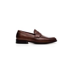 Sapato Social Turunelli Bico Redondo Masculino Em Couro 670 Marrom