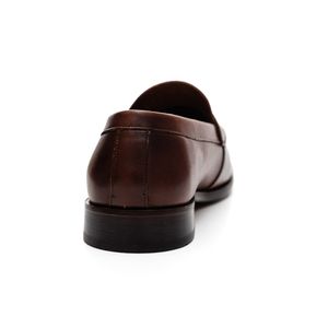 Sapato Social Turunelli Bico Redondo Masculino Em Couro 670 Marrom
