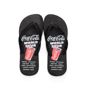 Chinelo Coca Cola Masculino World Tour Cc4501 Preto