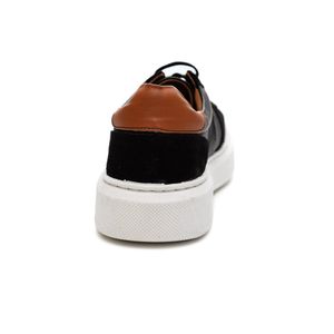 Tênis Serafim Casual Masculino Couro 19411 Preto