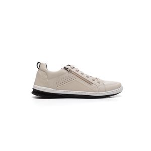 Sapatênis West Line Casual Masculino Zíper 7201 Off-White