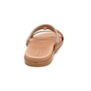 Chinelo Beira Rio Papete Feminina Com Strass  8529.102 Cobre