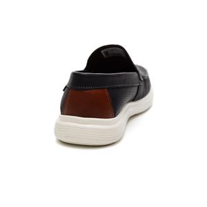 Mocassim Pegada Masculino Navale Em Couro 142202-04 Marinho