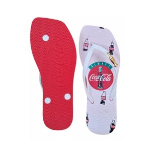 Chinelo Coca Cola Square Pixel Feminino Cc4377 Branco