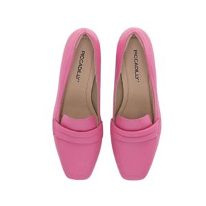 Sapato Piccadilly Salto Baixo Femenino Bico Quadrado 160058 Rosa