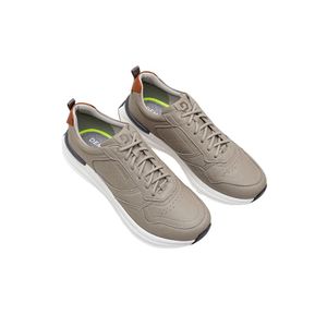 Tênis Democrata Denim Brad Ultra Light Masculino Couro 527101-003 Bege