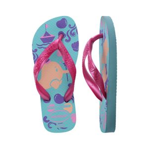 Chinelo Havaianas Top Pets Boto Infantil Menina 7491 Azul