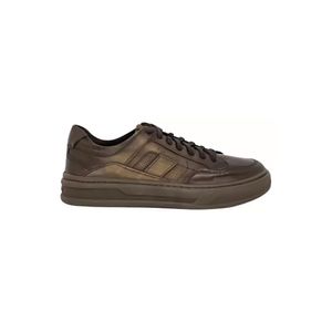 Sapatênis Democrata Denim Wide Smoke Masculino Couro 240801-007 Marrom