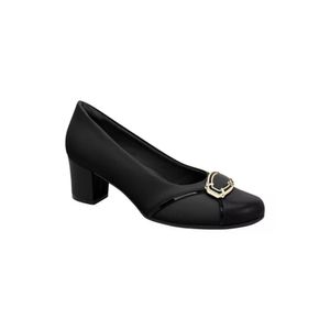 Sapato Piccadilly Salto Grosso Feminino Joanete 110142 Preto
