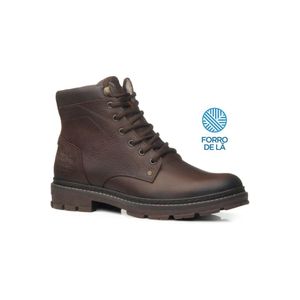 Coturno Pegada Masculino Em Couro Wood Forro Lã 181795-04 Marrom