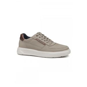 Tênis Casual Pegada Masculino Em Couro Levitech 110924-06 Bege