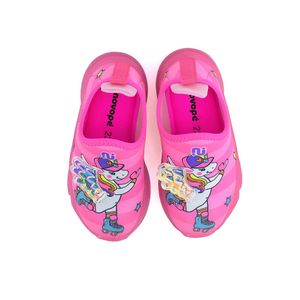 Tênis Novopé Led Infantil Menina Happy  Unicórnio 32001274-3107 Pink