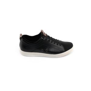 Sapatênis Pegada Masculino Em Couro Nobuck 110431-04 Preto
