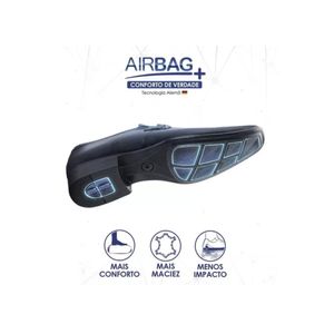 Sapato  Jota Pe Social Masculino Air Winner Couro 45022-Sof00s Preto