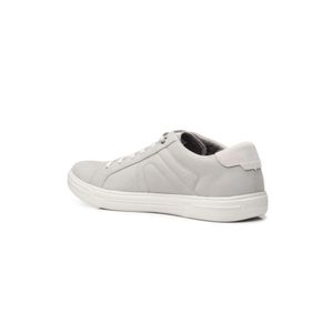 Tênis Casual Pegada Masculino Flight Em Couro  Levitech 110407-05 Cinza