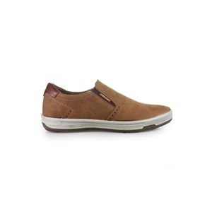 Sapatênis Pegada Masculino Slip - On Em Couro 119409-06 Marrom