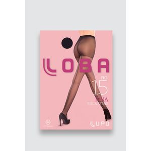 Meia-Calça Lupo Loba Fio 15  Risca Atrás 05685-00 Preto