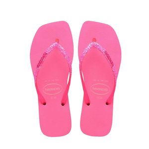 Chinelo Havaianas Slim Square Glitter Neon Feminino 0969 Rosa