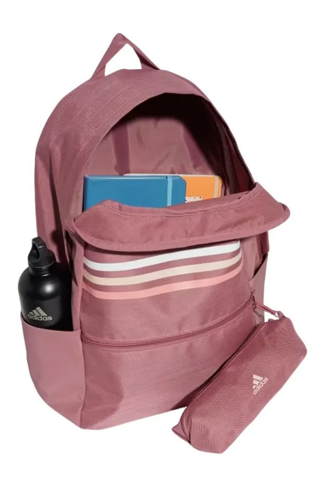 Mochila Adidas Classic Horizontal Três Listras Iz1897 Rosa