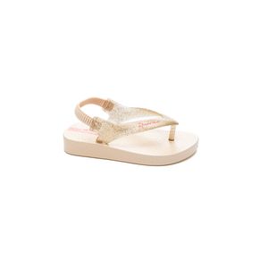 Chinelo Ipanema Glitter Infantil Menina 27182-Be466 Bege