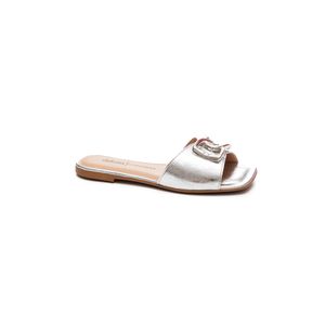 Chinelo Dakota Rasteira Feminina Metalizado Y7945-02 Prata