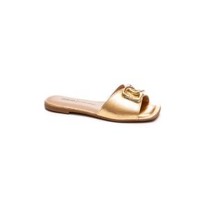 Chinelo Dakota Rasteira Feminina Metalizado Y7945-03 Ouro