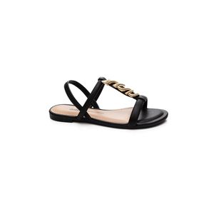 Sandália Dakota Rasteira Feminina Corrente Y8781-04 Preto